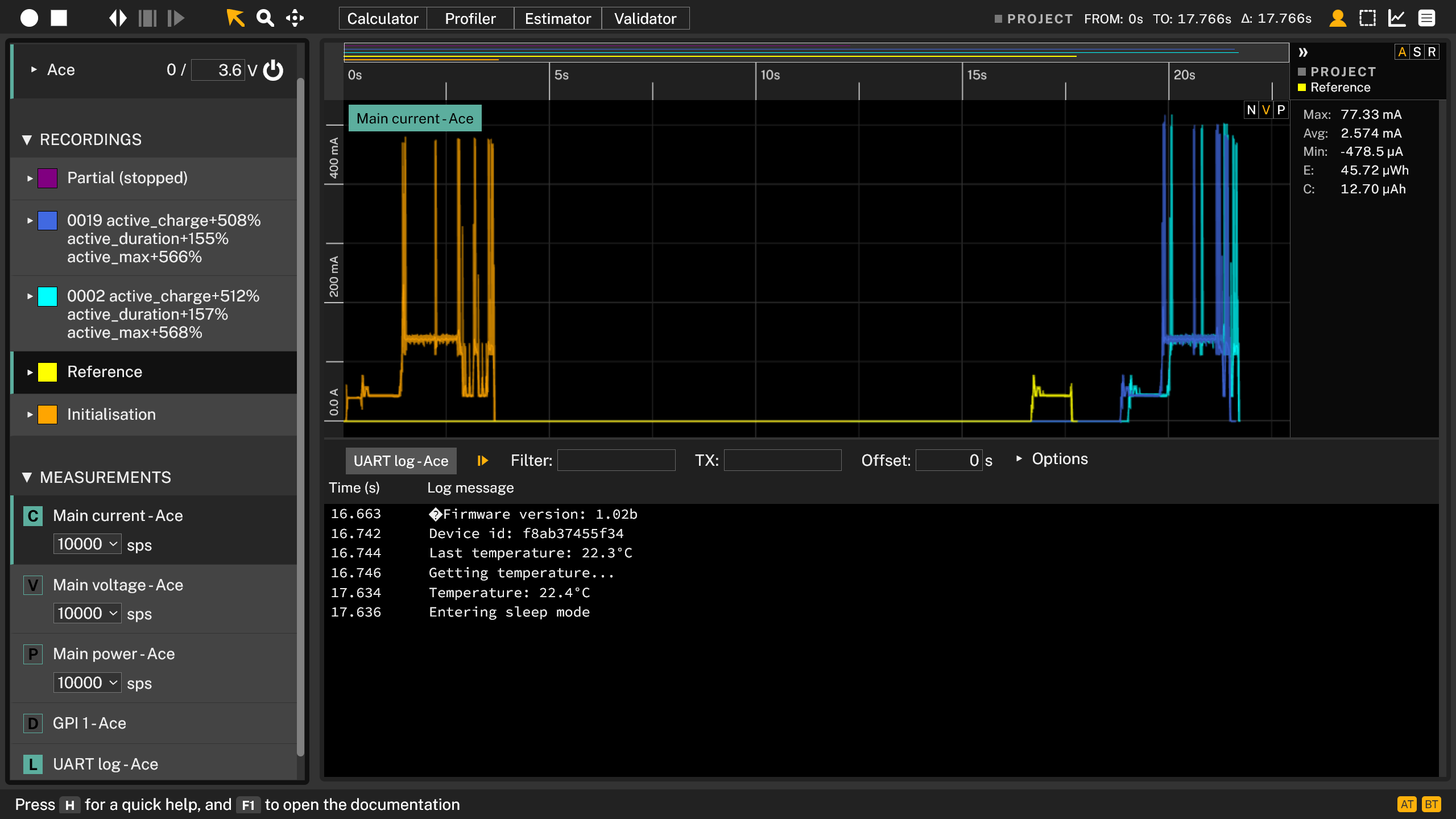 power-anomaly-detection-otii-screenshot