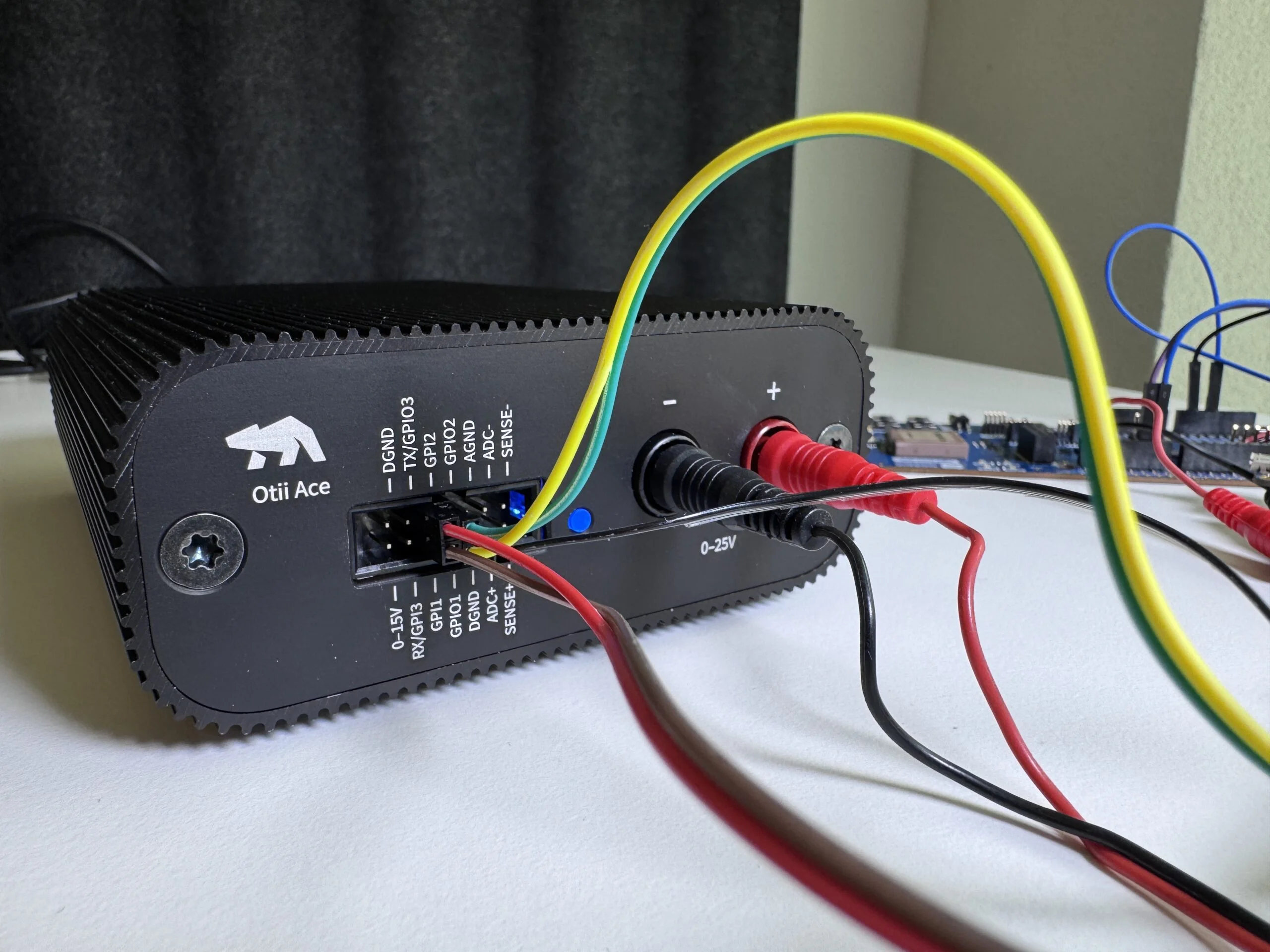 Otii Ace Pro setup for monitoring GPIOs