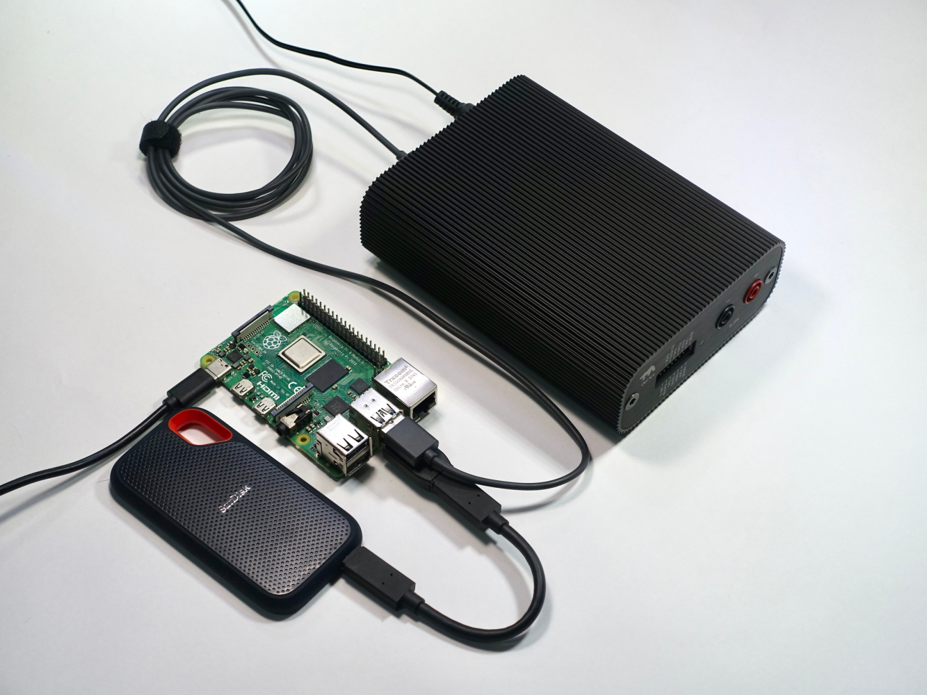 Setup with Otii and Raspberry Pi - wiring up