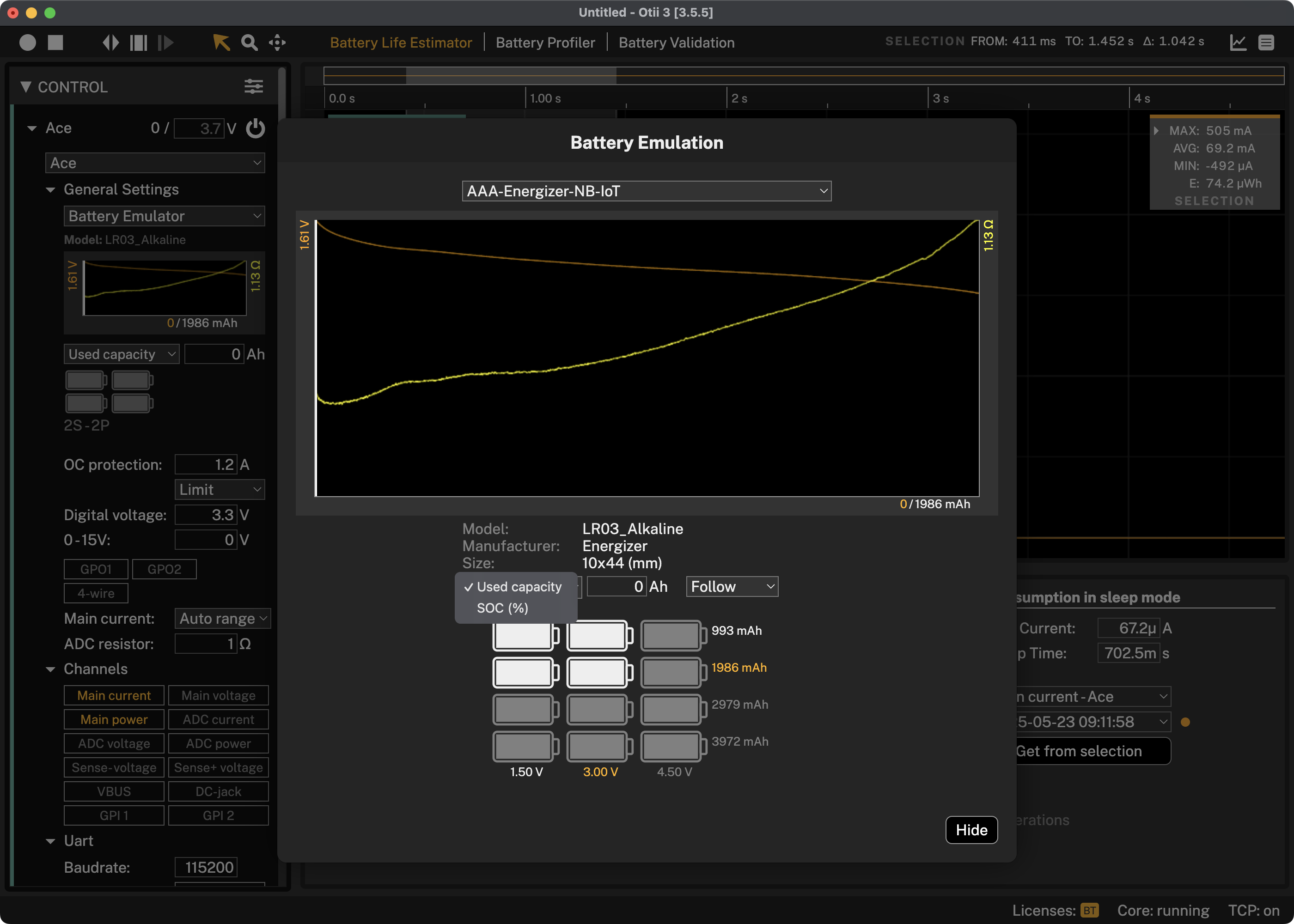 Battery emulation