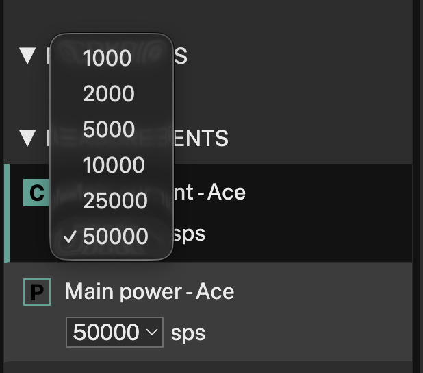 Sample rate